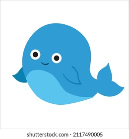 Underwater world with fish, stingrays, dolphins, octopuses and whales. Vector cute illustration of the ocean or sea. A set of marine and ocean underwater animals