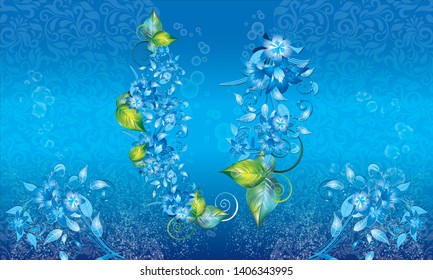 underwater world of flowers and babels