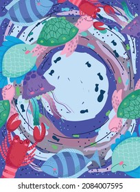 underwater world life background design