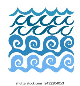 Underwater world, ocean, sea, fish and shells vertical flyer or poster template. Modern trendy Matisse minimal style.