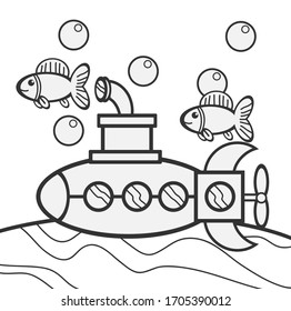 Submarine Coloring Pages Images Stock Photos Amp Vectors