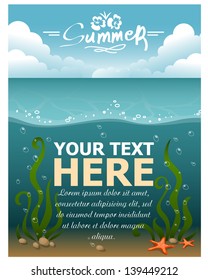 Underwater world. Vector illustration