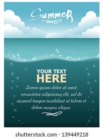 Underwater world. Vector illustration