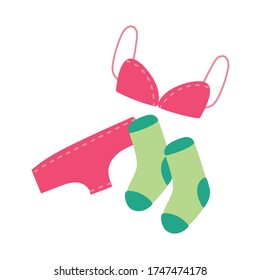 underwear clothes flat style icon vector illustration design