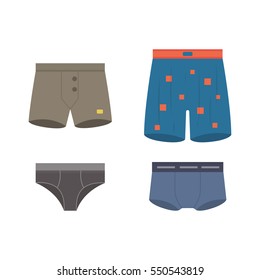 Underwear clothes vector set.