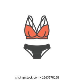 Underwear color line icon. Pictogram for web page, mobile app, promo.