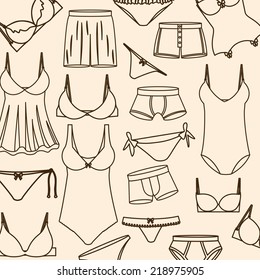 Underwear design over beige background,vector illustration