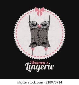 Underwear design over black background,vector illustration