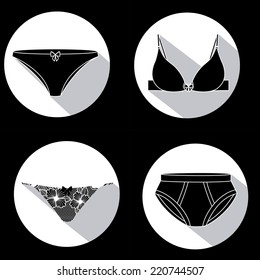 Underwear design over black background,vector illustration