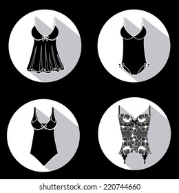 Underwear design over black background,vector illustration