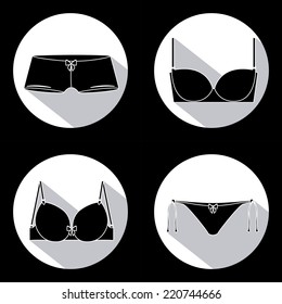 Underwear design over black background,vector illustration