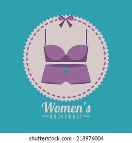 Underwear design over blue background,vector illustration