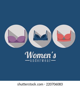 Underwear design over blue background,vector illustration