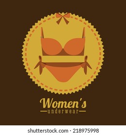 Underwear design over brown background,vector illustration