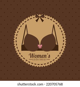 Underwear design over brown background,vector illustration