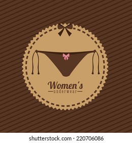Underwear design over brown background,vector illustration