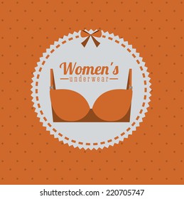 Underwear design over orange background,vector illustration