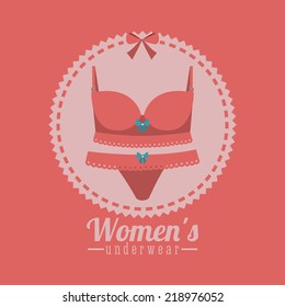 Underwear design over pink background,vector illustration