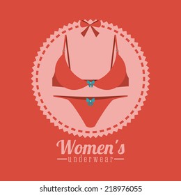 Underwear design over pink background,vector illustration