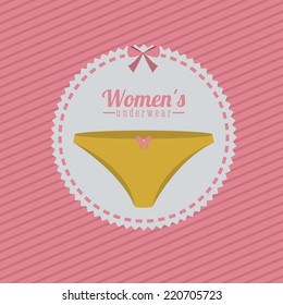 Underwear design over pink background,vector illustration