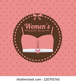 Underwear design over pink background,vector illustration