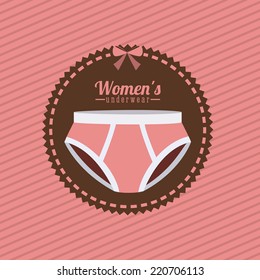 Underwear design over pink background,vector illustration