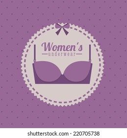 Underwear design over purple background,vector illustration