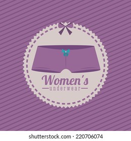 Underwear design over purple background,vector illustration