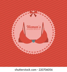 Underwear design over red background,vector illustration
