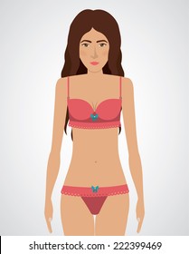 Underwear design over white background, vector illustration