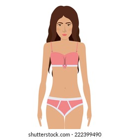 Underwear design over white background, vector illustration