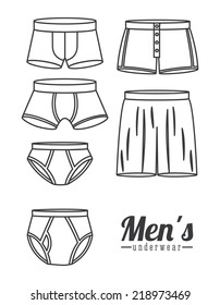 Underwear design over white background,vector illustration