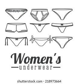 Underwear design over white background,vector illustration