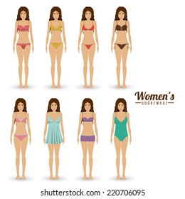 Underwear design over white background,vector illustration