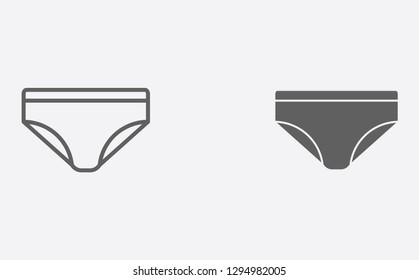 Underwear filled and outline vector icon sign symbol