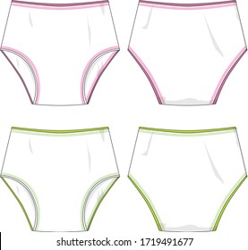 
Underwear for girls vector teplate pattern
