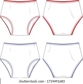 
Ropa interior para niñas con un patrón de teplaca vectorial