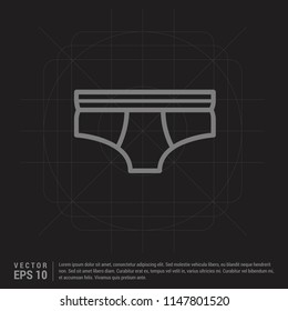 Underwear Icon - Black Creative Background - Free vector icon