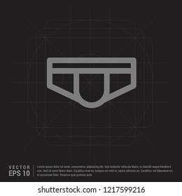 Underwear Icon - Black Creative Background - Free vector icon