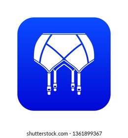 Underwear icon blue vector isolated on white background