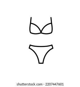 icono de ropa interior. icono de ropa. Bra, ícono de cosas menores. 