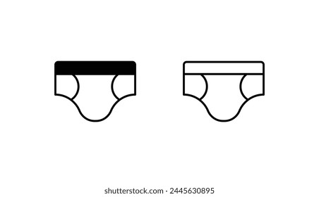 Diseño de icono de ropa interior con fondo blanco ilustración de stock