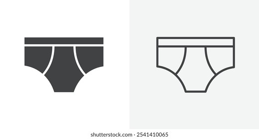 Underwear icon flat and simple set design