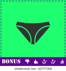 Underwear icon flat. Simple vector symbol and bonus icon