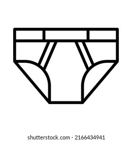 Underwear Icon. Line Art Style Design Isolated On White Background