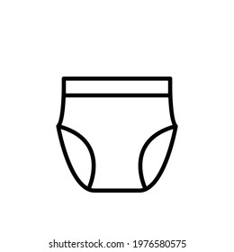 underwear icon line style vector