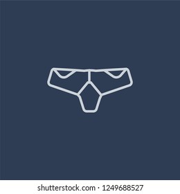 Underwear icon. Underwear linear design concept from  collection. Simple element vector illustration on dark blue background.