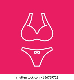 underwear icon, linear style