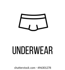 Underwear icon or logo in modern line style. High quality black outline pictogram for web site design and mobile apps. Vector illustration on a white background. 