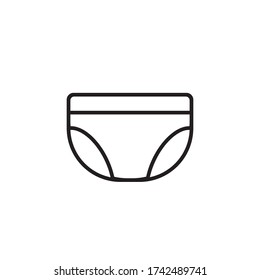 vector de diseño de contorno de icono de ropa interior. aislado en fondo blanco